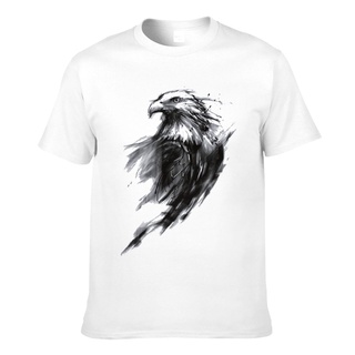 เสื้อยืดโอเวอร์ไซส์เสื้อยืด พิมพ์ลาย Eagle Eye แฟชั่นสําหรับผู้ชายS-3XL