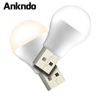 Ankndo โคมไฟอ่านหนังสือ USB LED 2 ดวง 5V ถนอมสายตา หลากสีสัน