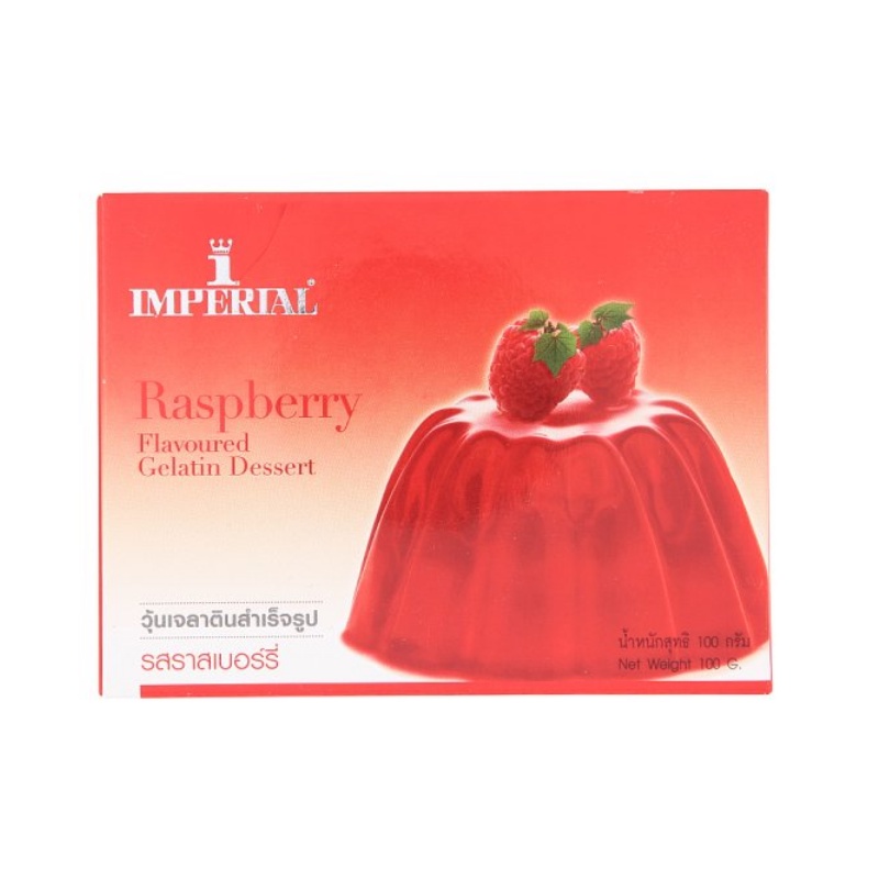 อิมพีเรียล วุ้นเจลาตินสำเร็จรูป รสราสพ์เบอร์รี่ 100 กรัม Raspberry