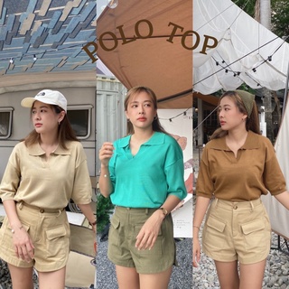 ⛺️𝐏𝐎𝐋𝐎 𝐓𝐎𝐏 เสื้อโปโล เนื้อผ้าknit อย่างดี แมทช์ง่ายใส่ได้บ่อย