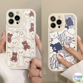 เคสโทรศัพท์มือถือ แบบนิ่ม ลายหมีสีน้ําตาล สีฟ้า สีขาว สําหรับ OPPO A98 A96 A95 A76 A74 A57 A55 A54 A53 A38 A33 A94 A93 A92 A91 A78 A77S A52 A31 A17 A16K A15S