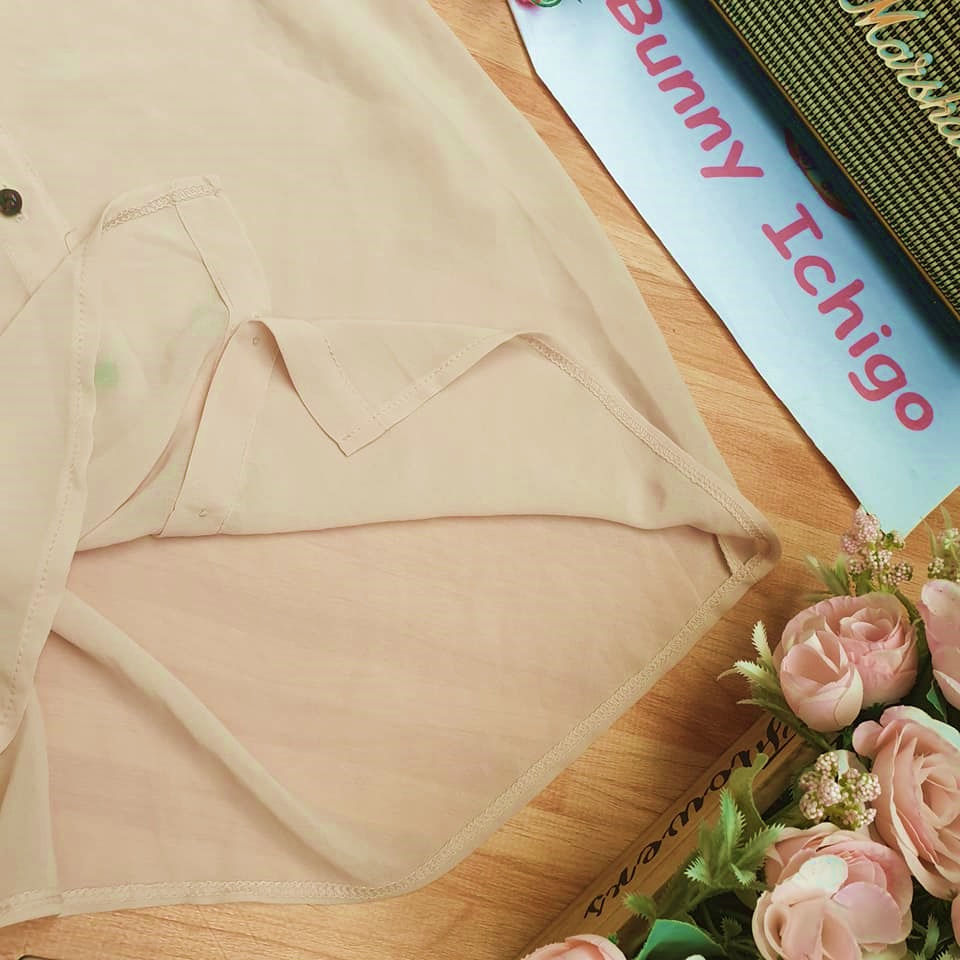 breeze-เสื้อเชิ๊ต-อก-36-นิ้ว-ผ้าชีฟอง-แขนสั้น-มือสอง-สภาพดี-จากญี่ปุ่น