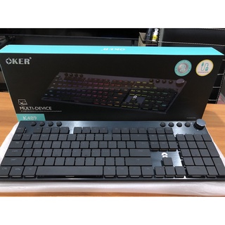 Keyboard Gaming / Wireless / Bluetooth Mechanical BlueSwitch 3in1 OKER K489 รับประกัน2ปี