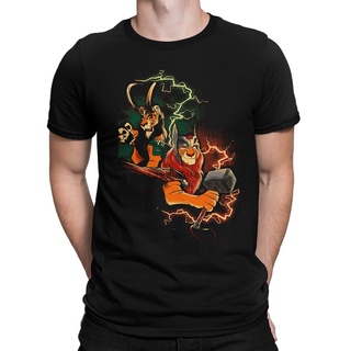 เสื้อยืด พิมพ์ลาย The Lion King Thor and Loki Mufasa and Scar ทุกขนาด สําหรับผู้ชาย