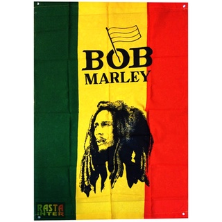 ธง ลาย Bob Marley  พื้น 3 สี