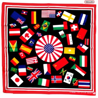 ผ้าลายธงประเทศต่างๆ ใชัโพกหัวและพันคอได้ (International Flags Bandana)