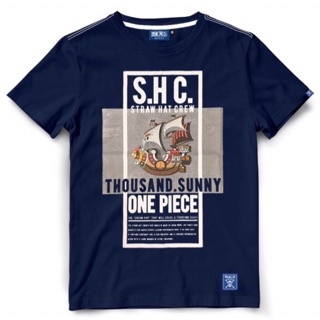 เสื้อยืดโอเวอร์ไซส์เสื้อยืดการ์ตูนวันพีซ One Piece ลาย Thousand.sunny (T-Shirt One Piece Thousand.sunny)S-3XL