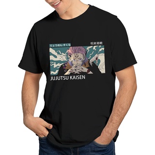เสื้อยืดโอเวอร์ไซส์เสื้อยืด พิมพ์ลายโลโก้มหาเวทย์ผนึกมาร RyomenS-3XL