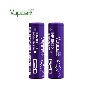 โปรโมชั่น[จ่ายไฟแรงราคาไม่แรงได้ถ่าน2ก้อน]Vapcell INR18650 G20 2000mAh 3.7V 30A[ของแท้เช็คโค๊ตได้]แถมฟรีกระเป๋าใส่ถ่าน