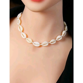 สร้อยคอรูปหอย สร้อยคอแฟชั่น สร้อยคอใส่ไปทะเล Shell Decor Necklace (ส่งจากไทย)