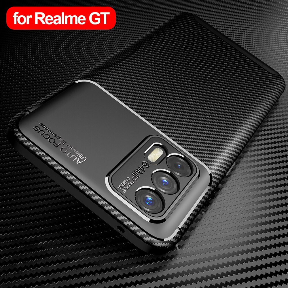 เคสโทรศัพท์คาร์บอนไฟเบอร์กันกระแทกสําหรับ-realme-gt-5g