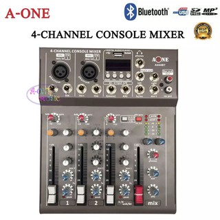 มิกเซอร์ 4ช่อง Live Mixing Studio Audio Sound Mixer Console USB ฺBLUETOOTH รุ่น A-444BT รุ่นใหม่ล่าสุด