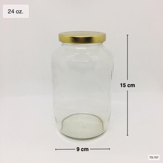 (ยกลัง 12 ใบ) กระปุกแก้วโหลแก้วขนาด 24 ออนซ์ (720 ซีซี)