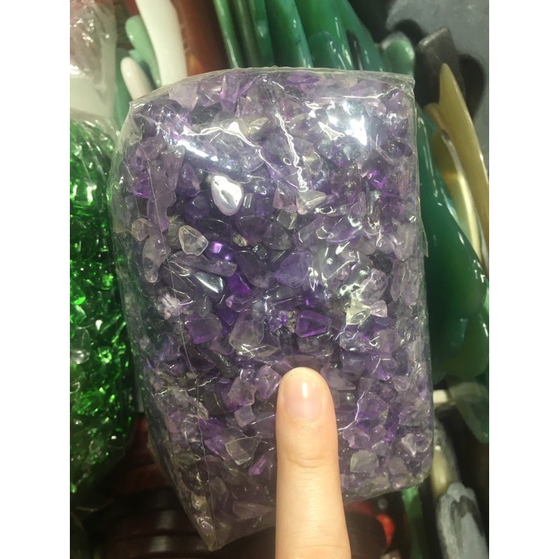 อเมทิสต์-amethyst-ขนาด-6-9-มิล-เศษหิน-950g-เศษพลอย-หินคริสตัล-โรคนอนไม่หลับ-ขจัดความเครียด-หินใส่กระบองเพชร-หินตู้ปลา