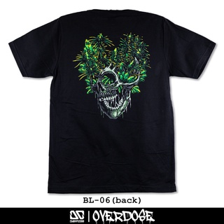 Overdose T-shirt เสื้อยืดคอกลม สีดำ รหัส BL-06(โอเวอโดส)