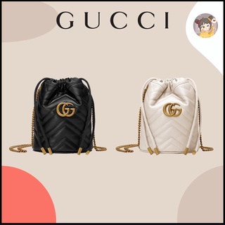 Gucci new GG Marmont Mini Bucket Bag Chain bag Shoulder Bags 100% authentic