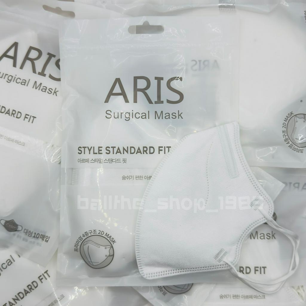 พร้อมส่ง-aris-surgical-mask-แมสอั๊ม-แมส3d-หน้ากากอนามัยทรงปีกนก-1-ซองมี-10-ชิ้น-ใส่สบาย