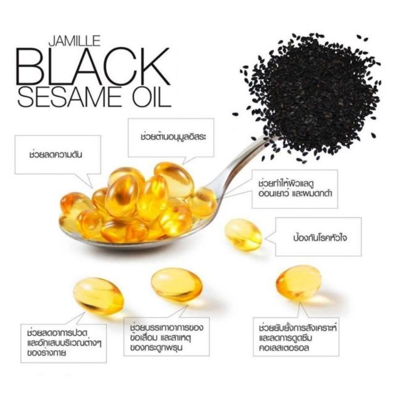 ภาพสินค้าBlack Sesame Oil น้ำมันงาดำ สกัดเย็น 100% เซซามิน (Sapp888) จากร้าน emmainwhatis บน Shopee ภาพที่ 6