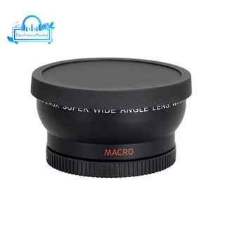 เลนส์กล้อง 58 มม. Wide Angle 0.45 X พร้อม Macro Close-Up สำหรับ Canon EOS Rebel T 6