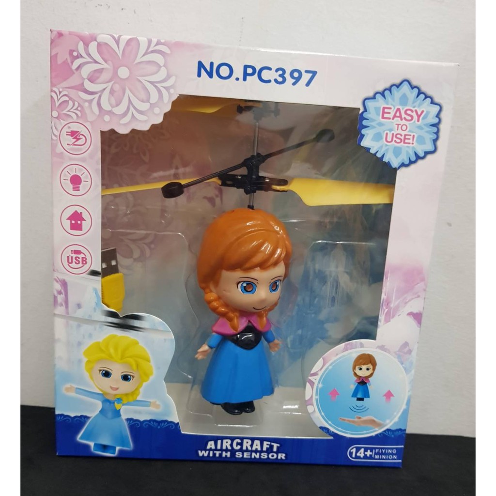 flying-fairy-ของเล่นตุ๊กตา-นางฟ้า-บินได้-บังคับได้ด้วยฝ่ามือ-พร้อมไฟกระพริบ-no-pc397-blue