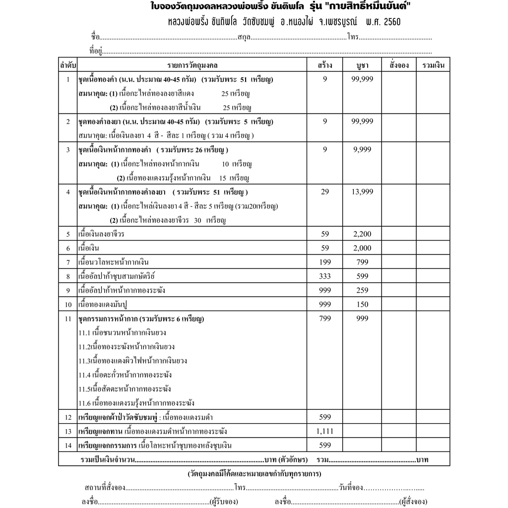 หลวงปู่พริ้ง-ขันติพโล-รุ่นกายสิทธิ์หมื่นยันต์-เนื้อชนวนหน้ากากเงินยวง