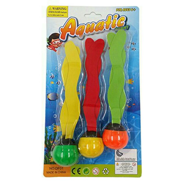 ของเล่นดำน้ำสุดฮิต-aquatic-dive-balls-pool-diving-toys-ของเล่นดำน้ำ-แบบสาหร่าย-ฝีกลูกหัดดำน้ำ-1-แพค-มี-3-ลูก-3-สี