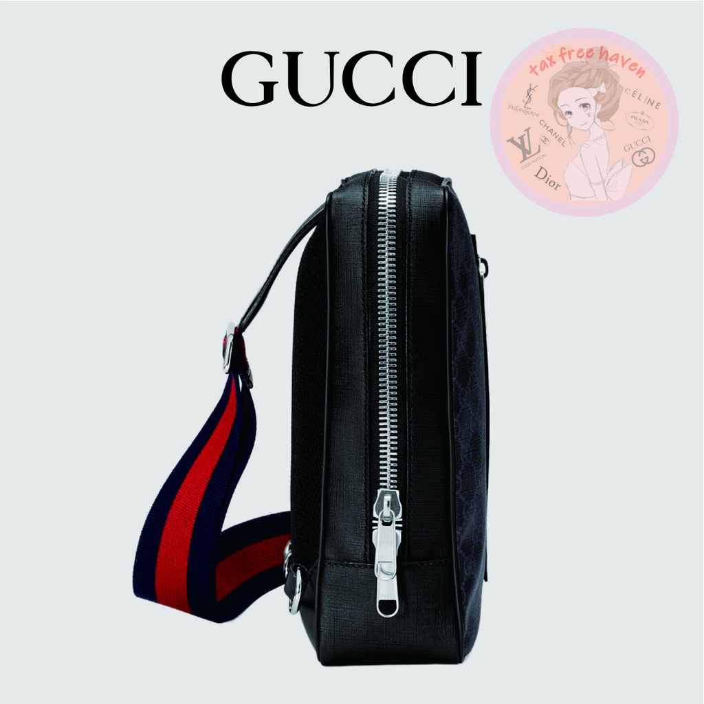 shopee-ถูกที่สุด-100-ของแท้-แบรนด์ใหม่-gucci-gg-supreme-ผ้าใบเอวกระเป๋า-กระเป๋าสะพาย