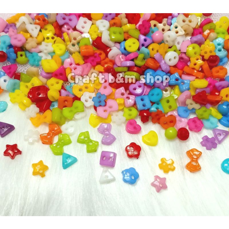 กระดุมจิ๋ว-กระดุมคละสี-6mm-กระดุม-กระดุมแฟนซี-diy-handmade