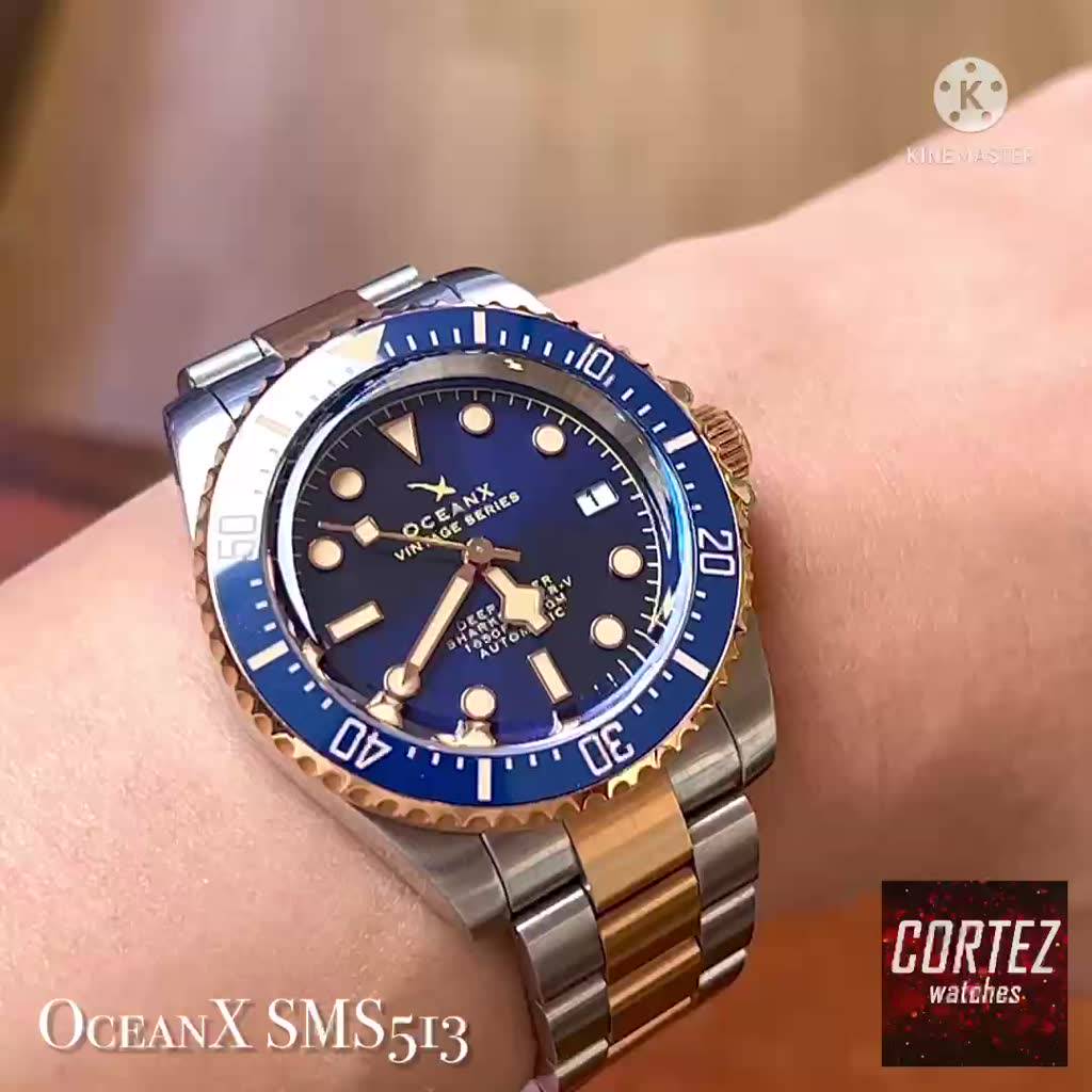 นาฬิกา-oceanx-vsms513-รุ่นตัวเรือน-2กษัตริย์-เข็มทูดอร์-โทนน้ำเงิน