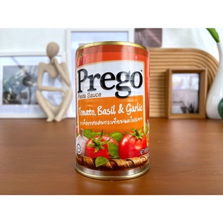 Prego พรีโก้ ซอสพาสต้า มะเขือเทศ กระเทียม โหระพา 300 กรัม (0151) Tomato Basil and Garlic Spaghetti Sauce