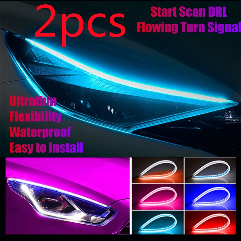 2-ชิ้น-led-daytime-running-light-strip-รถยนต์รถจักรยานยนต์-daytime-led-strip-เริ่มต้นการสแกนชิ้นส่วนรถยนต์