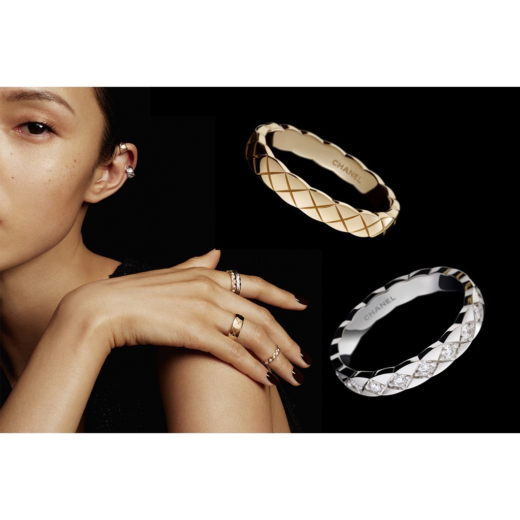 ภาพสินค้า2022 ใหม่ล่าสุดแหวนโกโก้ครัชมอนิฟเวอร์มินิ 18 K สีเบจทองกับเพชร จากร้าน herme.th บน Shopee ภาพที่ 1