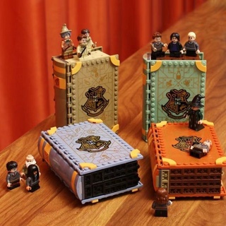 ☊♈┇ใช้งานร่วมกับ LEGO Harry Potter magic book deformation magic spell สมุนไพร potion class ประกอบอาคารบล็อกของเล่น Hogwa