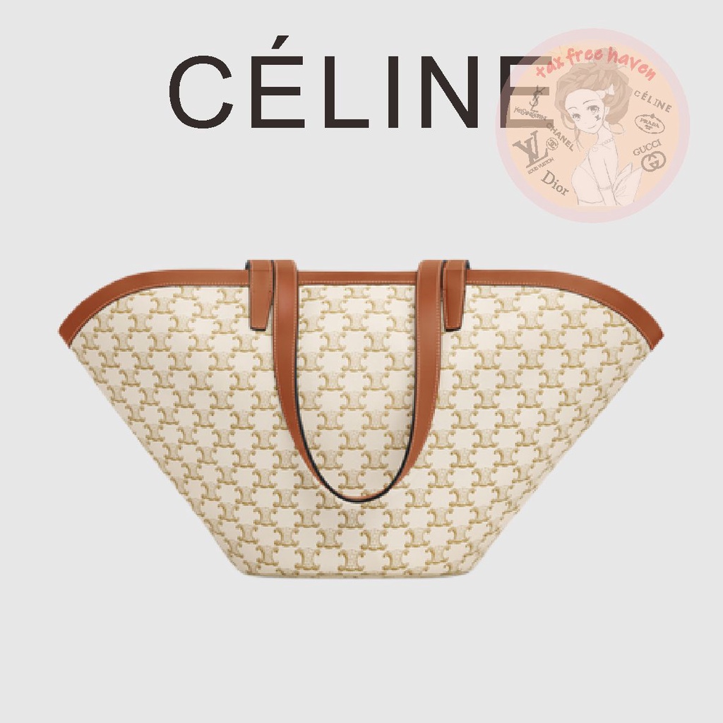 ราคาต่ำสุดของ-shopee-ของแท้-100-celine-แบรนด์ใหม่-couffin-กระเป๋าถือพิมพ์โลโก้ขนาดกลาง