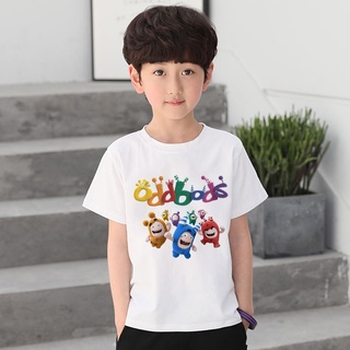 เสื้อยืดลําลอง พิมพ์ลายการ์ตูนกราฟฟิค Oddbods แฟชั่นฤดูร้อน สําหรับเด็กผู้หญิง และเด็กผู้ชาย