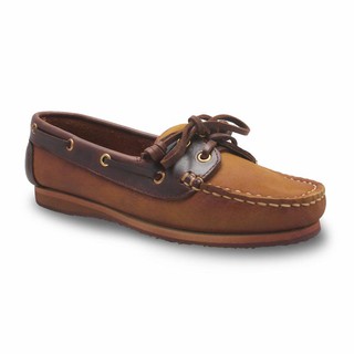 BROWN STONE  The Sailors Boat Shoes - Tan