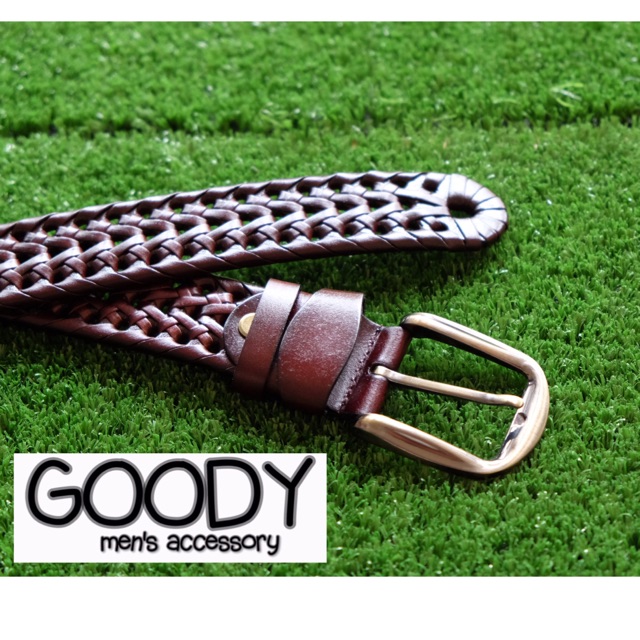 goody-belt-เข็มขัดหนังเปีย-สีน้ำตาลเข้ม