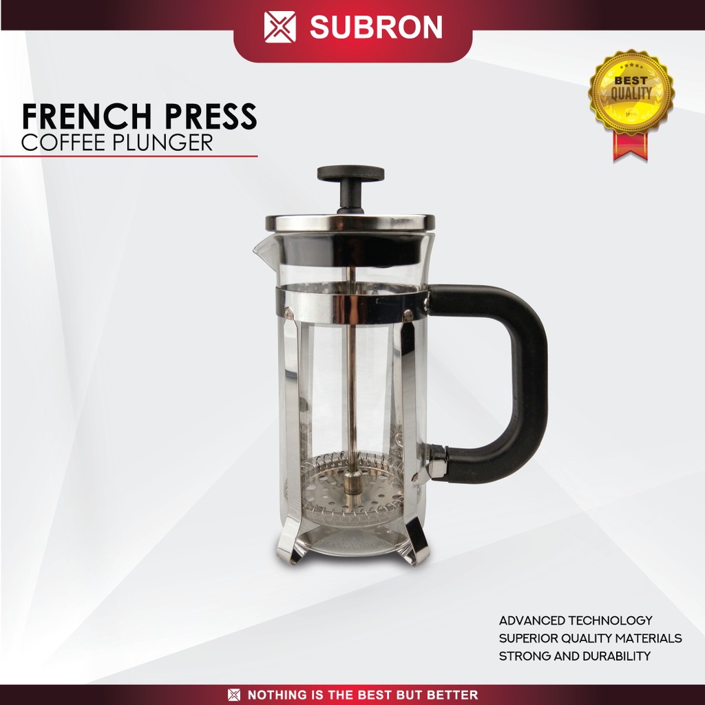 SUBRON SUS304 French Press 350ml Coffee Plunger เครื่องชงกาแฟแก้วกรอง ...