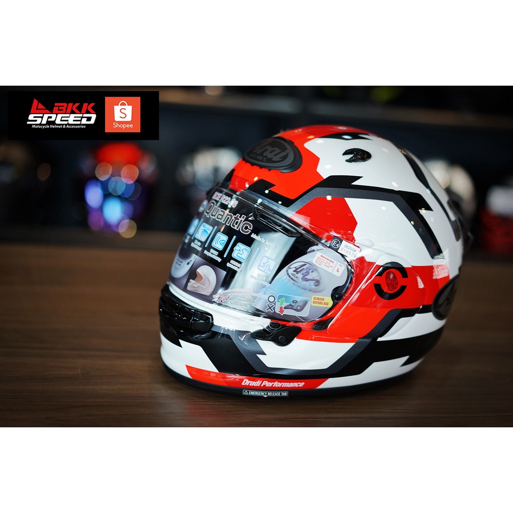 arai-quantic-face-red-ลายใหม่-2022-มาตรฐาน-ece-r22-06