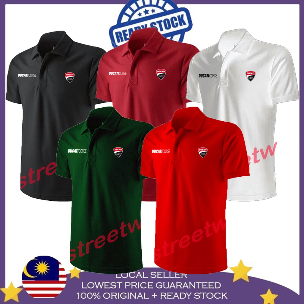 ducaticorse-เสื้อยืดโปโล-ผ้าฝ้าย-1oo