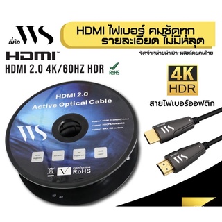 ภาพขนาดย่อของภาพหน้าปกสินค้าสายHDMI Fiber Optic Cable 4K ยี่ห้อWS 4K Premium แรงชัด 30M. จากร้าน ncwshop บน Shopee