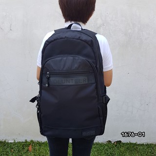 กระเป๋าเป้สีดำ Volunteer 1676-01 ใบใหญ่/ใส่ Notebook ได้