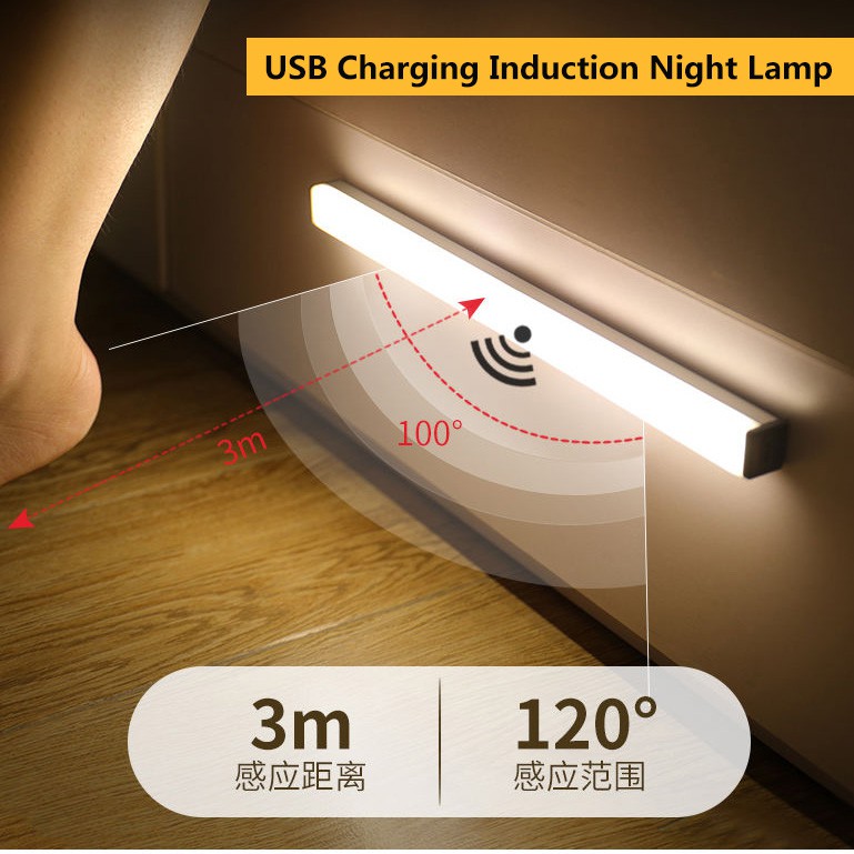 ภาพหน้าปกสินค้าไฟเซ็นเซอร์ ตรวจจับความเคลื่อนไหว Motion Sensor Night Light Portable LED Cabinet Lights USB Charging จากร้าน bkk_7725 บน Shopee