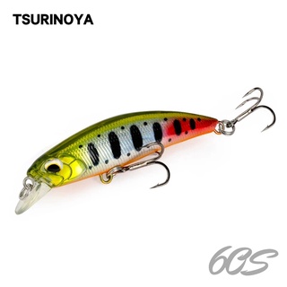 Tsurinoya เหยื่อตกปลา แบบแข็ง 60S 60 มม. 6.1 กรัม DW67