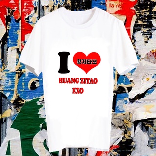 เสื้อยืดสีขาว สั่งทำ Fanmade แฟนเมด คำพูด แฟนคลับ FCB126 หวงจื่อเทา Huang Zitao