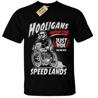 Tmgts1 [XS-6XL] เสื้อยืดลําลอง ผ้าฝ้าย แขนสั้น พิมพ์ลาย Holigans Cycling For Bike Motorcycle Riding Hand Rock Motorcy T4