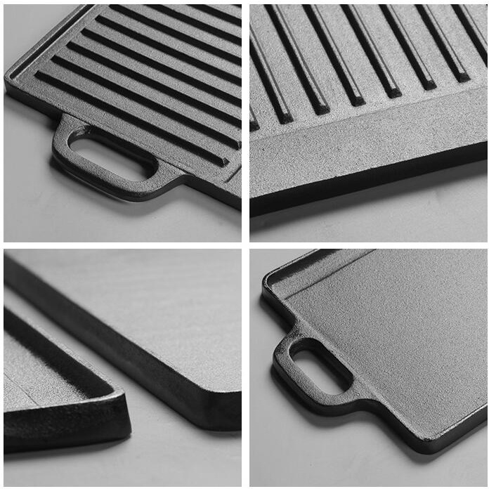 cast-iron-outdoor-baking-tray-double-sided-iron-plate-cast-iron-pan-bbq-griddles-cookware