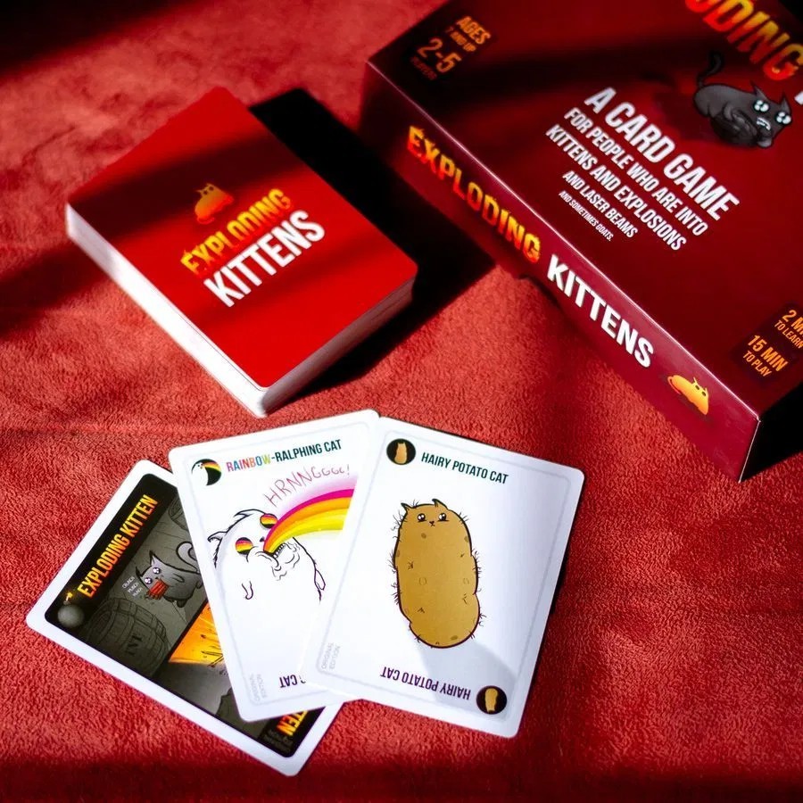 ภาพหน้าปกสินค้าExploding / Imploding / Streaking kittens Board game - บอร์ดเกมแมวระเบิด จากร้าน ugfodvpseu บน Shopee