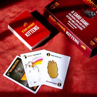 ภาพขนาดย่อของภาพหน้าปกสินค้าExploding / Imploding / Streaking kittens Board game - บอร์ดเกมแมวระเบิด จากร้าน ugfodvpseu บน Shopee