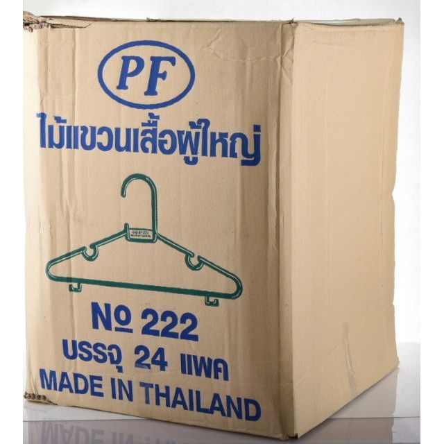 ไม้แขวนเสื้อพลาสติกผู้ใหญ่-222-สีมุข-ยกลัง-24-แพ็ค-6-อัน-144-อัน